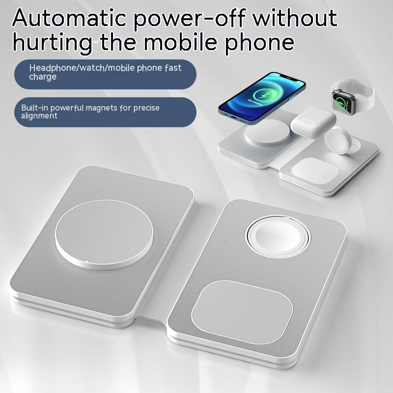 Aluminum Alloy Folding Wireless Charger Three In One Type C