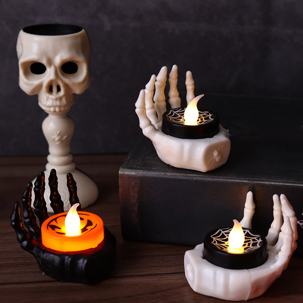 Halloween LED Palm Candle Light Small Night Lamp Luminous Decorative Prop