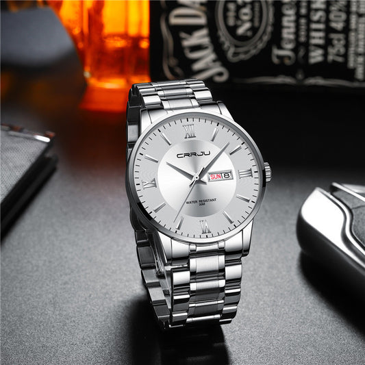 Men's Casual Business Quartz Watch Mingzhu Movement