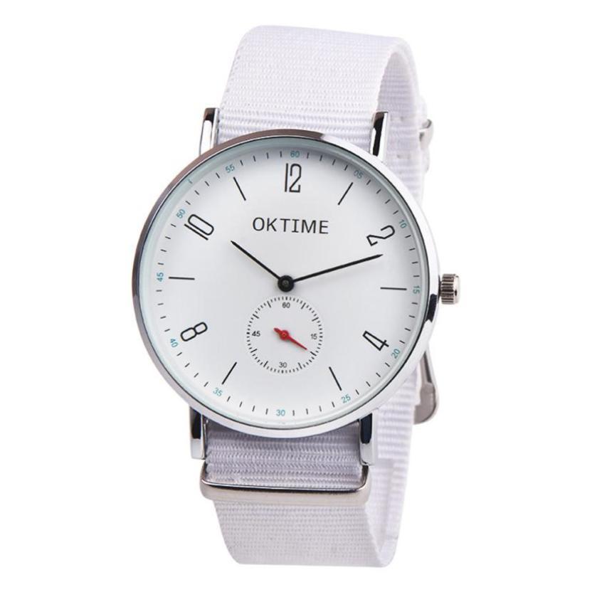 Quartz watch with nylon strap