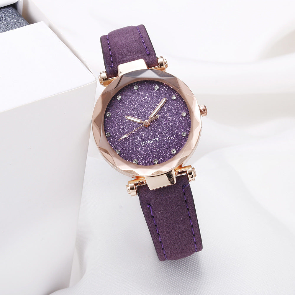 Starry Watch Slim 8mm Case For Women Colorful Dial Everyday