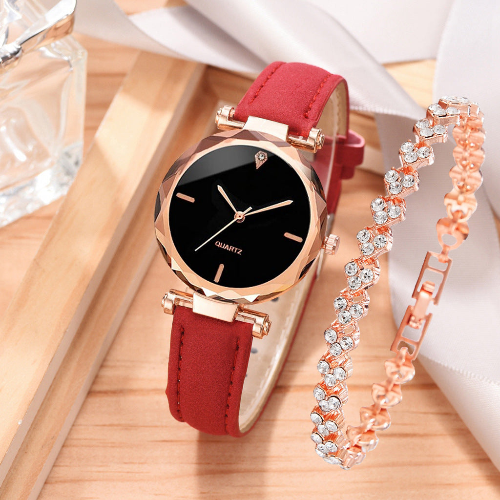 Casual Quartz Watch With Bracelet Set For Everyday Adults