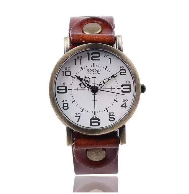 Belt Retro Neutral Watch European And American Digital Women's Casual
