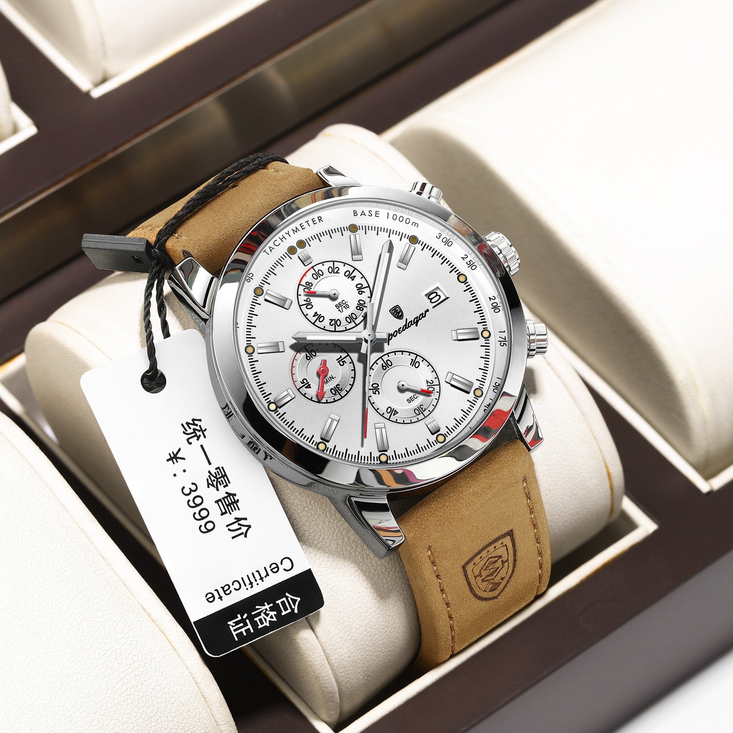 Waterproof 50m Men’s Sports Quartz Watch – Bold Dial, Multiple Color Choices