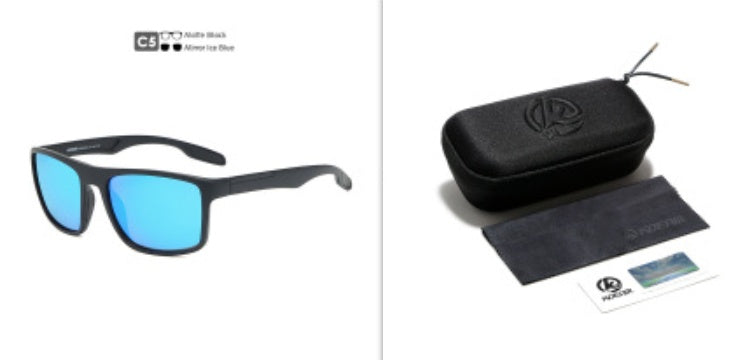 Square Polarized Sunglasses Men Outdoor Photochromic Color Changing UV400 Shades