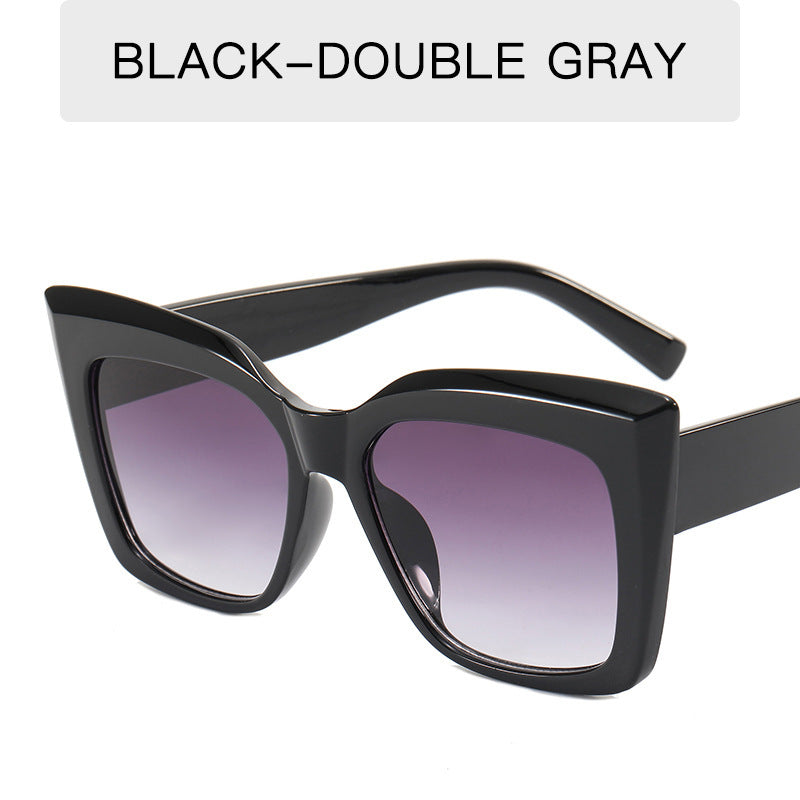Large Frame Cat Eye Sunglasses for Women - Fashion Retro UV400 Resin Lens