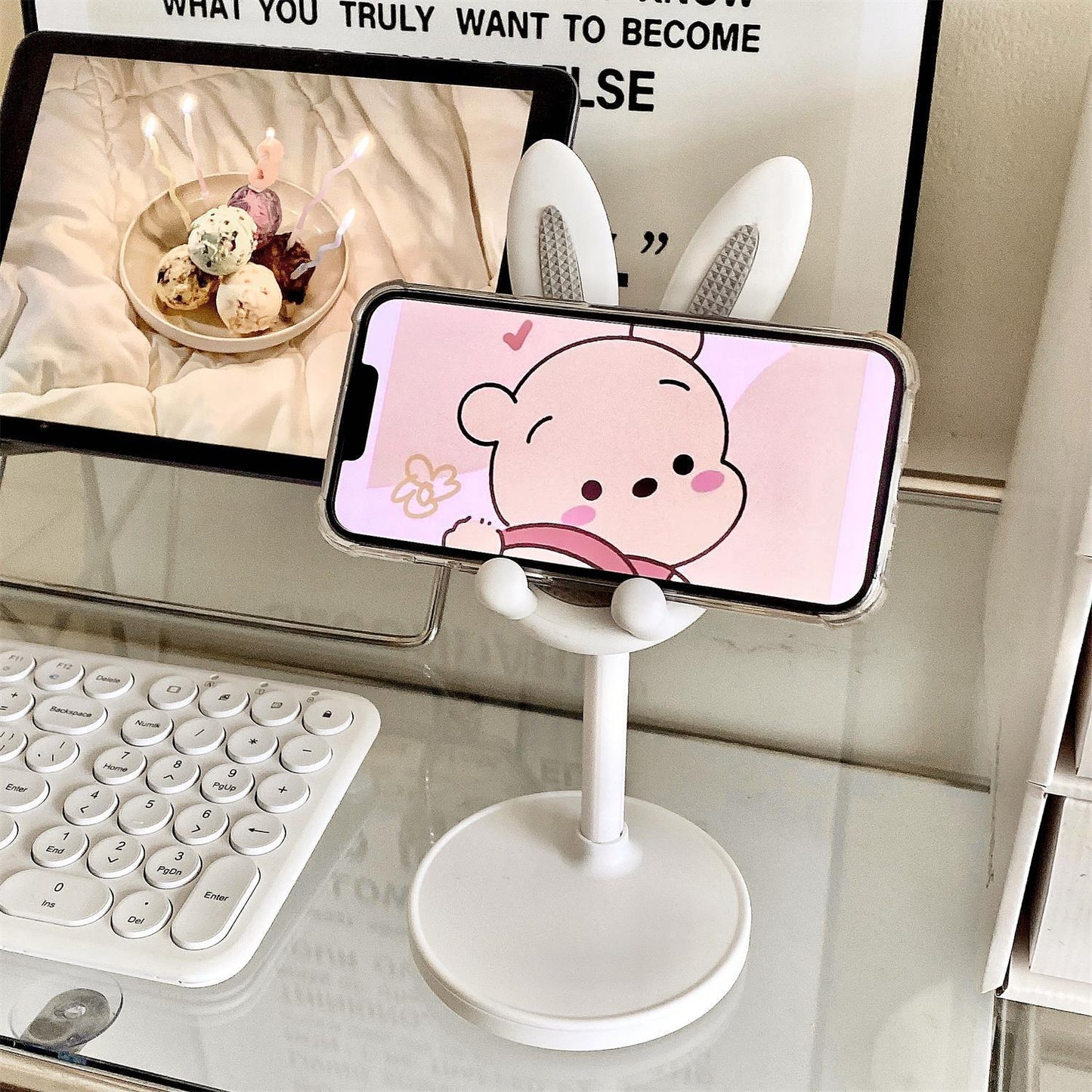 Rabbit Cartoon Phone Stand Desktop Adjustable Portable