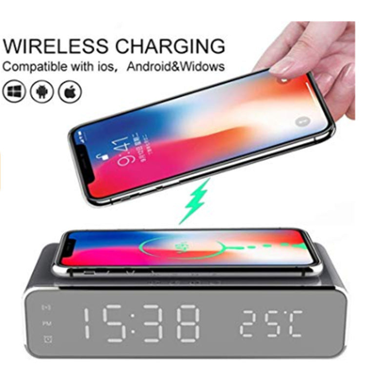 Wireless Charging Time Display Alarm Clock Thermometer