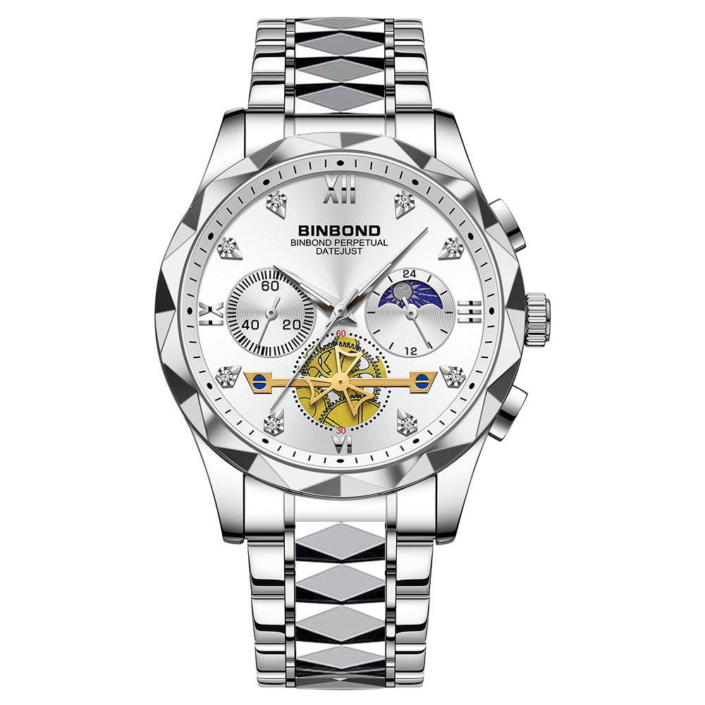 Casual Multifunction Quartz Watch – Six-Pin Timing & Everyday Appeal