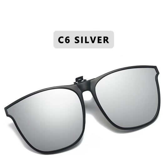 Vintage Square Clip-On Sunglasses Men Polarized – Free Shipping W/ Case