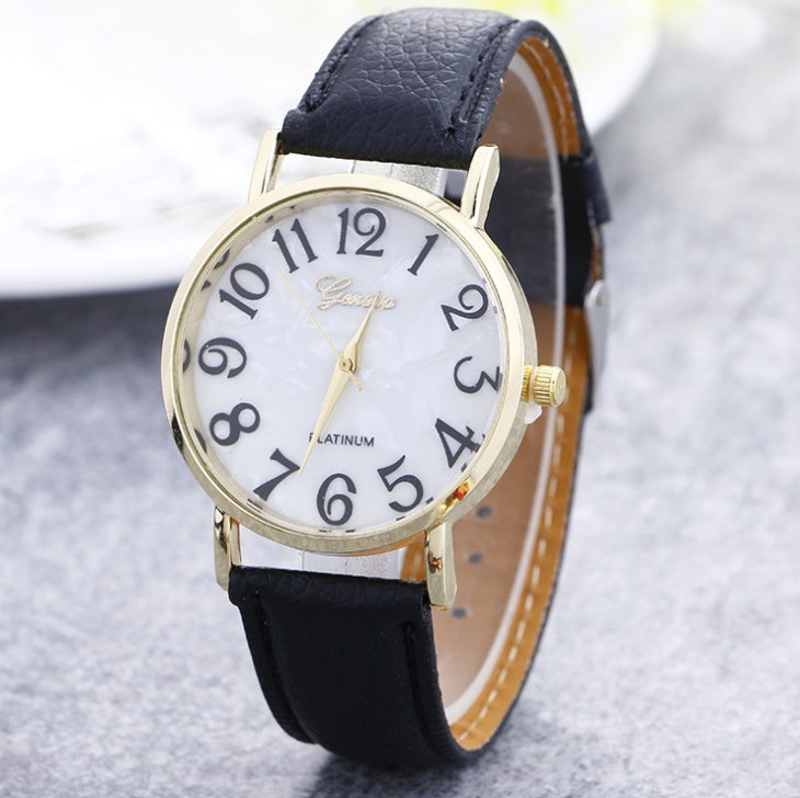 Marble Belt Watch Fashion Geneva Casual Watch Men Women