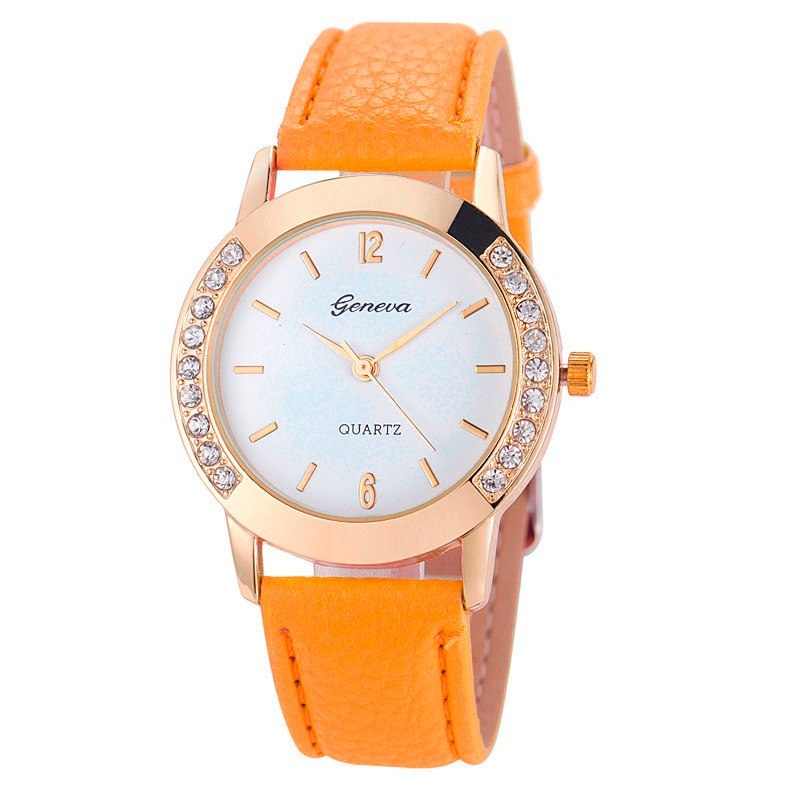 Bilateral Diamond Ladies Belt Watch Geneva Womens Casual