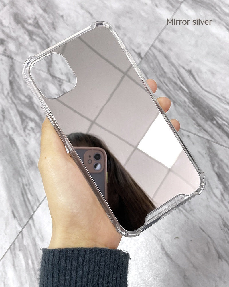 Mirror Phone Case For Apple iPhone Back Cover Silver Mirror