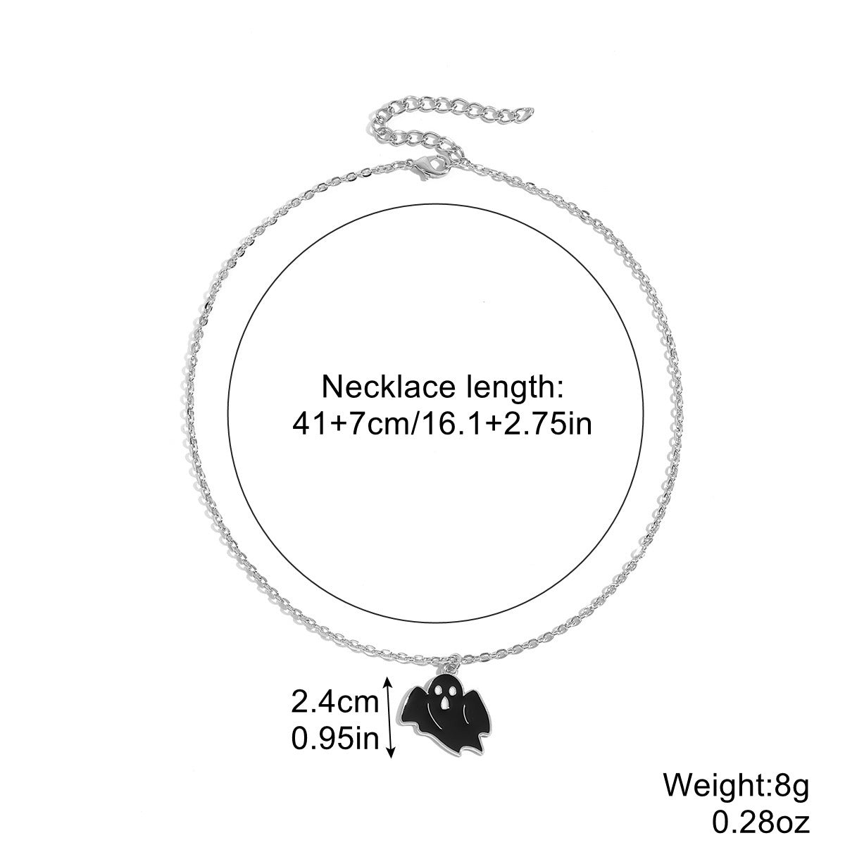 Halloween Necklace Bat Ghost Skull Pumpkin Spider Pendant Jewelry Accessories