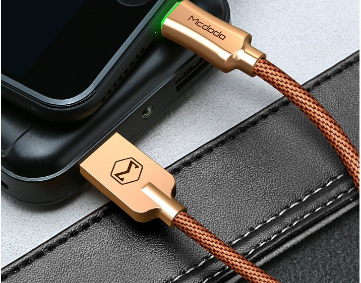 MCDODO Aluminum Alloy Braided Lightning Cable Fast Charge