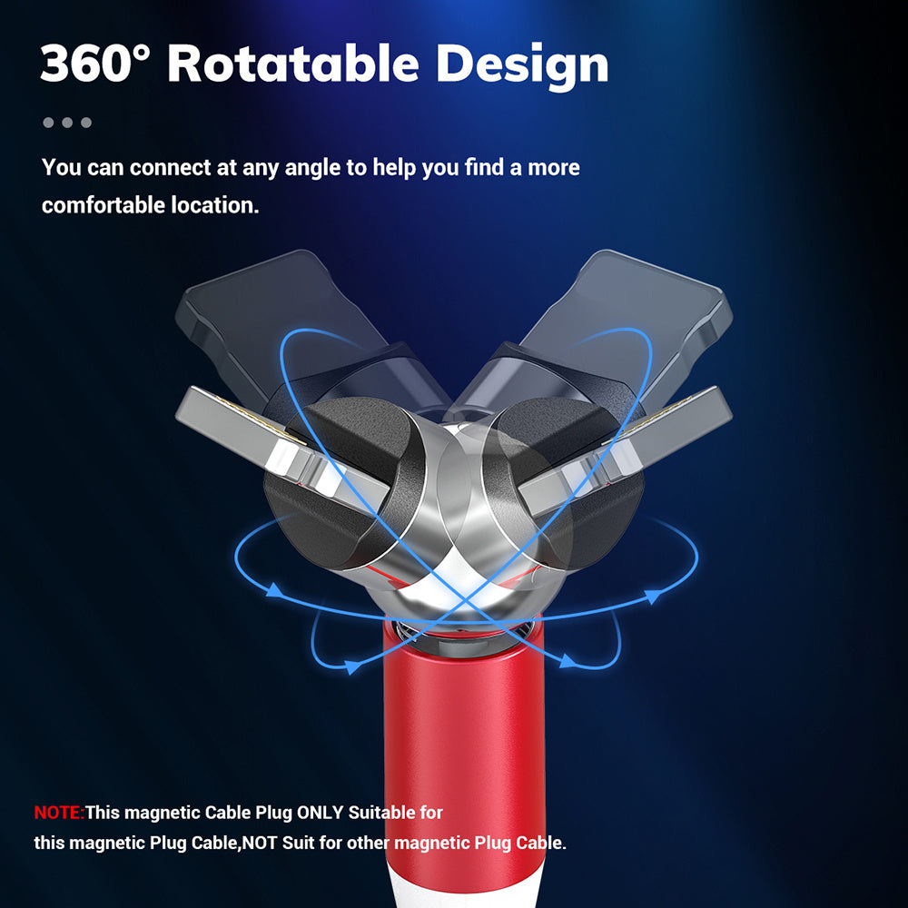 Spherical Magnetic Charging Cable With 360 Degree Rotation