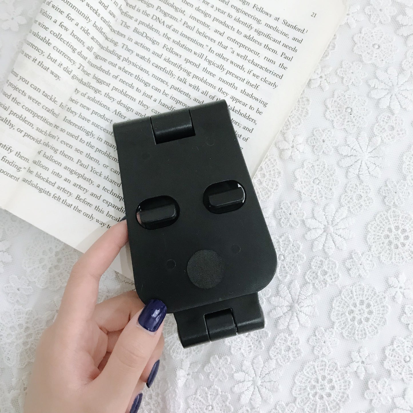 ABS Plastic Folding Mobile Phone Stand Portable Holder 80mm