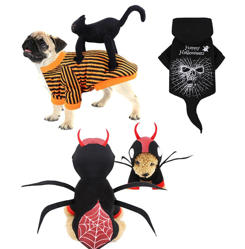 Halloween Funny Pet Costume Dog Cat Clothes Party Dress Up Outfit