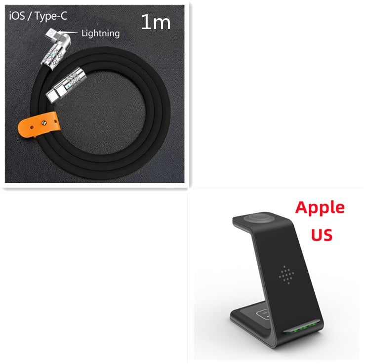 3 In 1 Fast Wireless Charging Station Stand For Phones