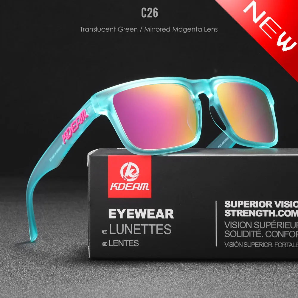 2022 Square Men'S Polarized Sunglasses Outdoors Lifestyle Coating Sun Glasses New Matching Colors with Box