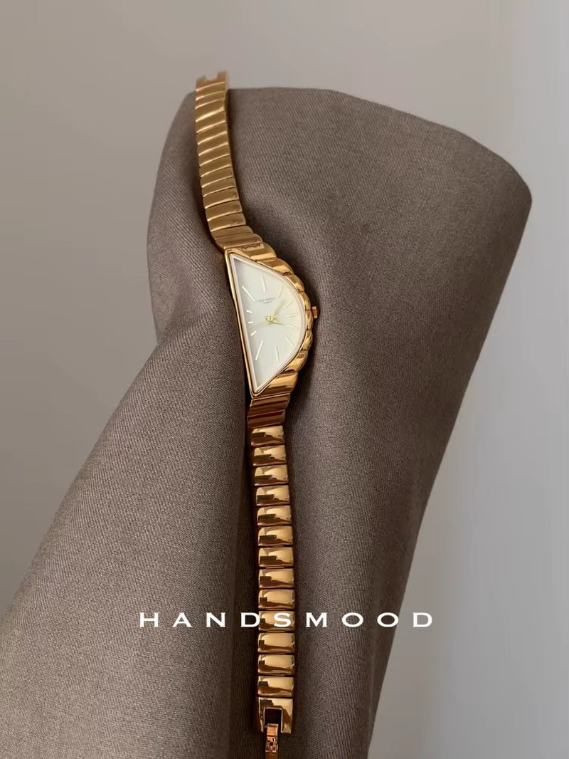 Women Quartz Watch Half Moon Dial Includes Case, Free Shipping, Ship in 24 Hours