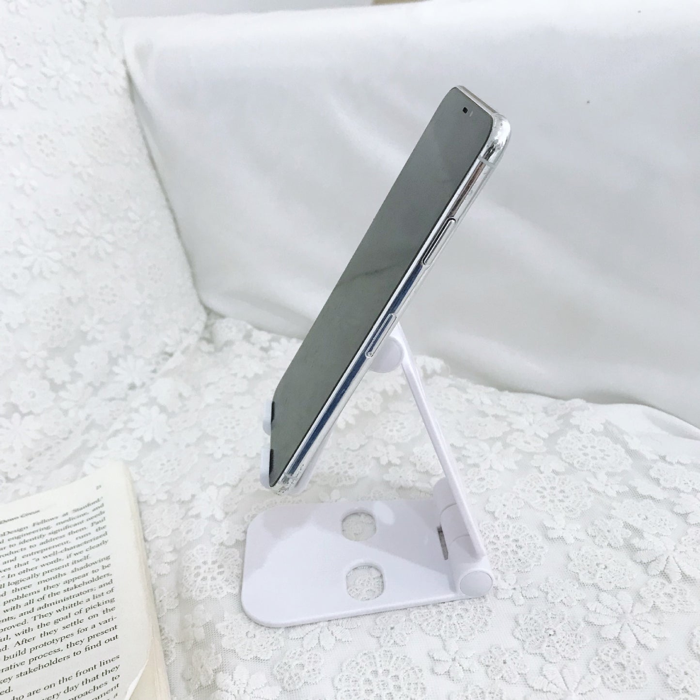 ABS Plastic Folding Mobile Phone Stand Portable Holder 80mm