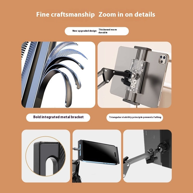 Folding Bedside Lazy Phone Holder With Universal Clips