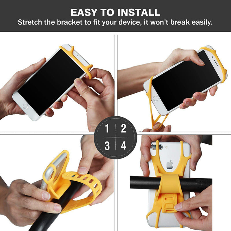 Outdoor Navigation Bicycle Phone Holder With Fixed Strap