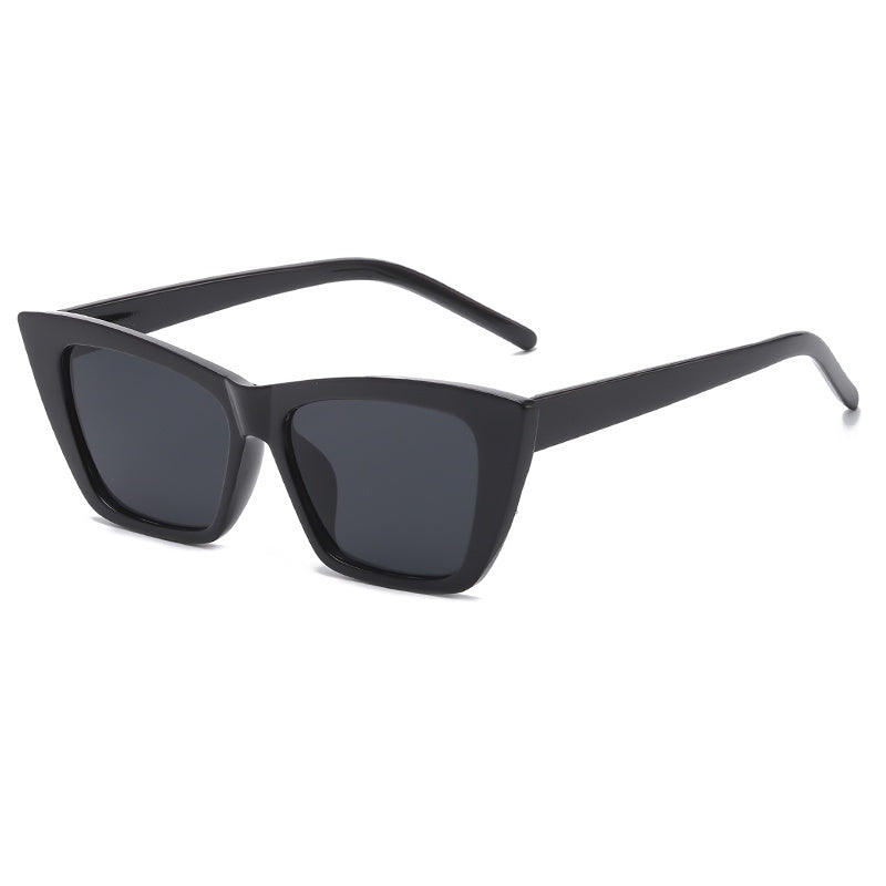 Black Gray INS Cat Eye Sunglasses for Women - Retro UV400 AC Lens Frame