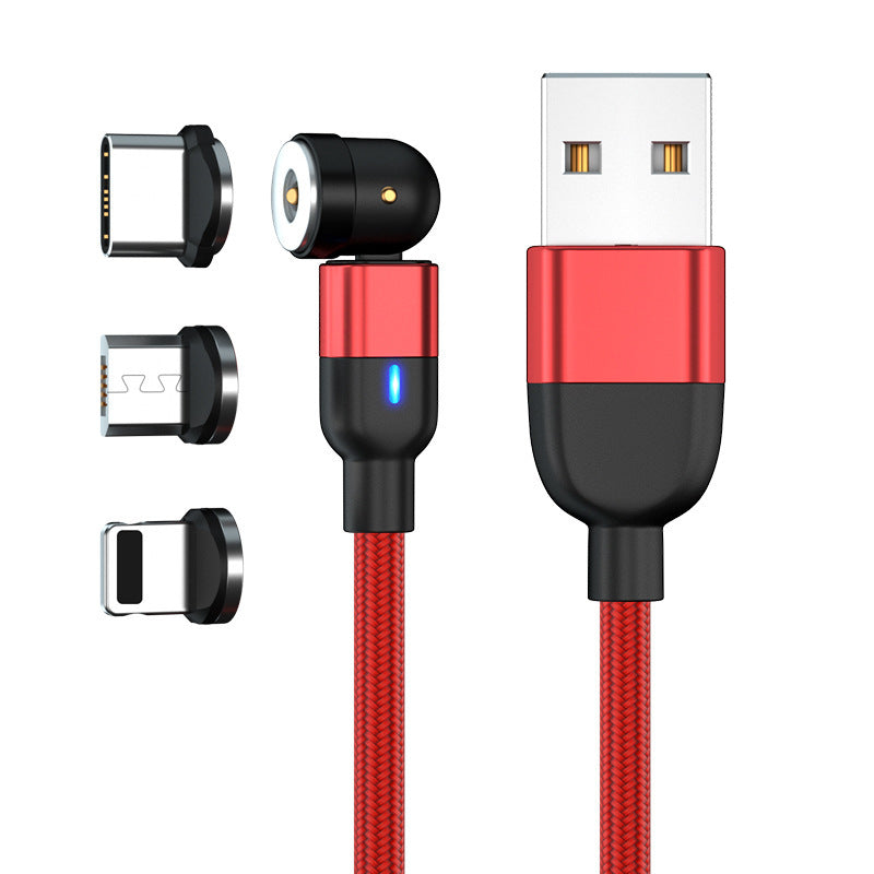 Three In One Magnetic Charging Cable 540 Degree Bent 1m