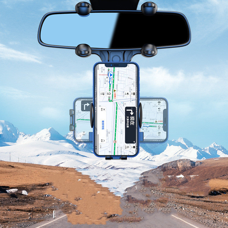 Snap On Rearview Mirror Phone Holder Horizontal Vertical