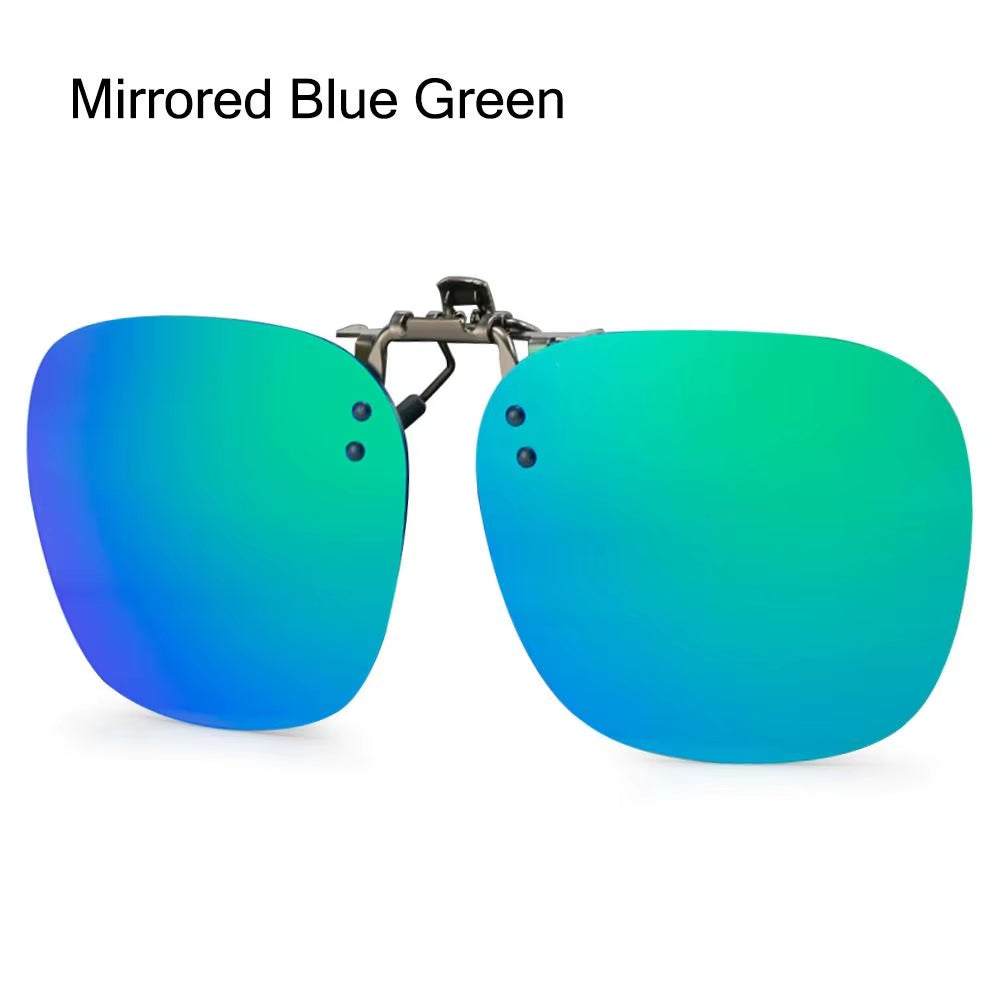 UV400 Metal Clip On Polarized Rimless Sunglasses Free Shipping Includes Case