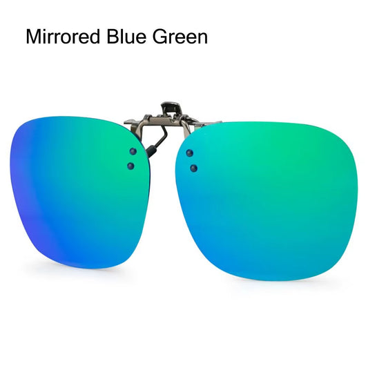 Polygonal Rimless Clip On Polarized Sunglasses UV400 Free Shipping Includes Case