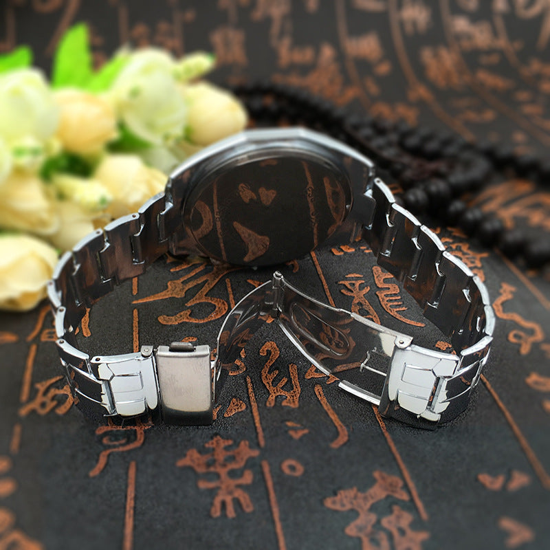 Classic Quartz Watch With Alloy Case And Steel Strap 42mm