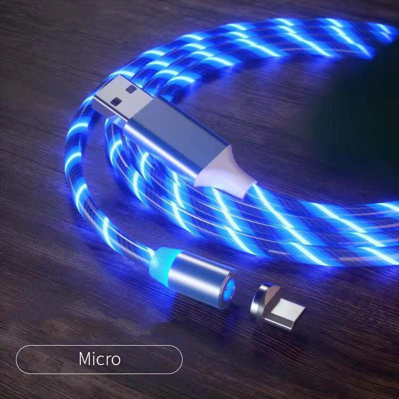 Magnetic Charging Cable With Type C Micro USB Lightning