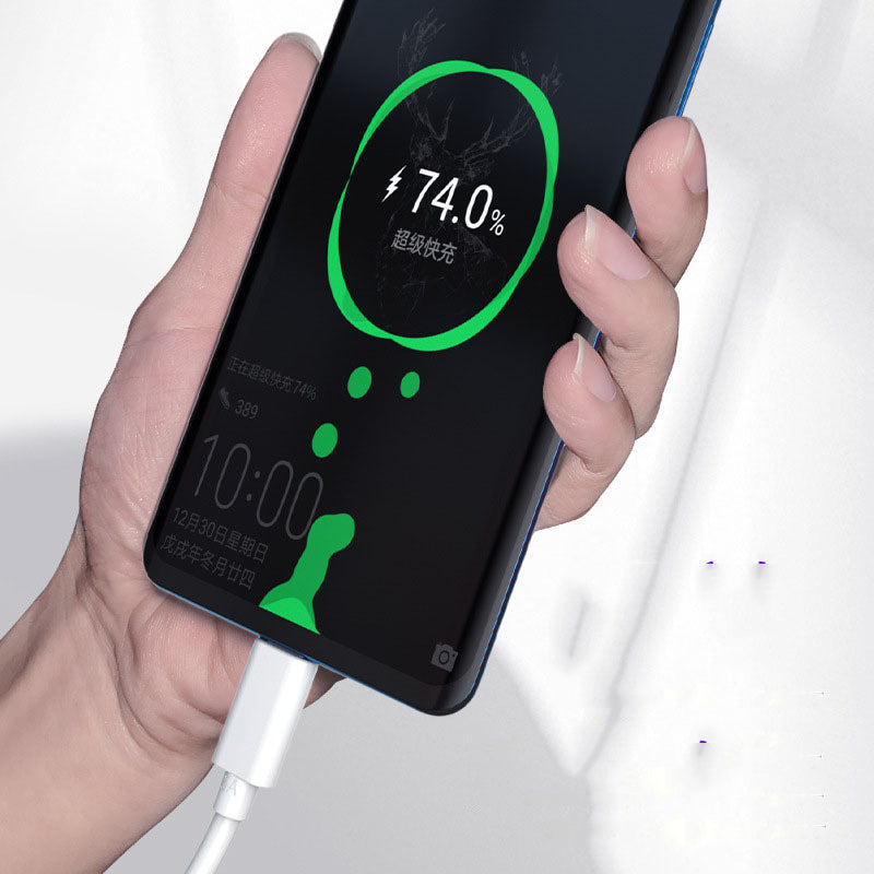 5A Type C Super Fast Charge Data Cable White 1m Braided