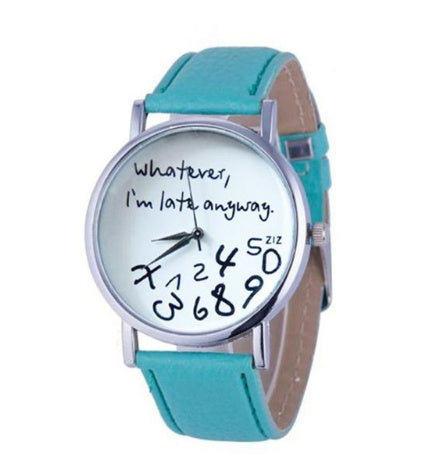 Elegant Womens Quartz Watch With PU Strap Round Dial