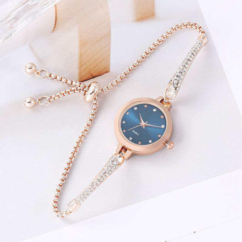 Women's Diamond Inlaid Bracelet Watch Assorted Colors Casual