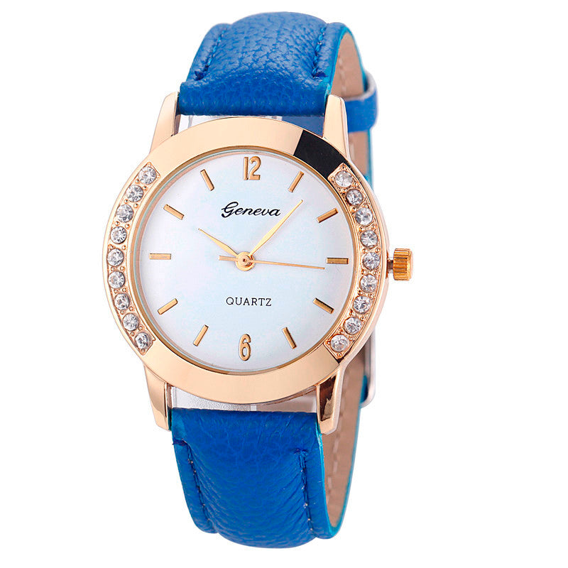 Bilateral Diamond Ladies Belt Watch Geneva Womens Casual