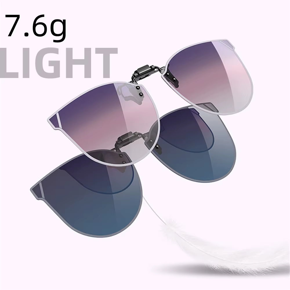Women Polarized Cat Eye Flip-Up Clip-On Sunglasses – Free Shipping Includes Case