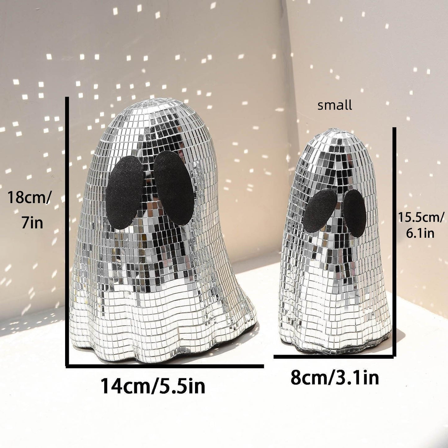 Halloween Cute Mosaic Mirror Patch Desktop Decoration Spooky Ornament