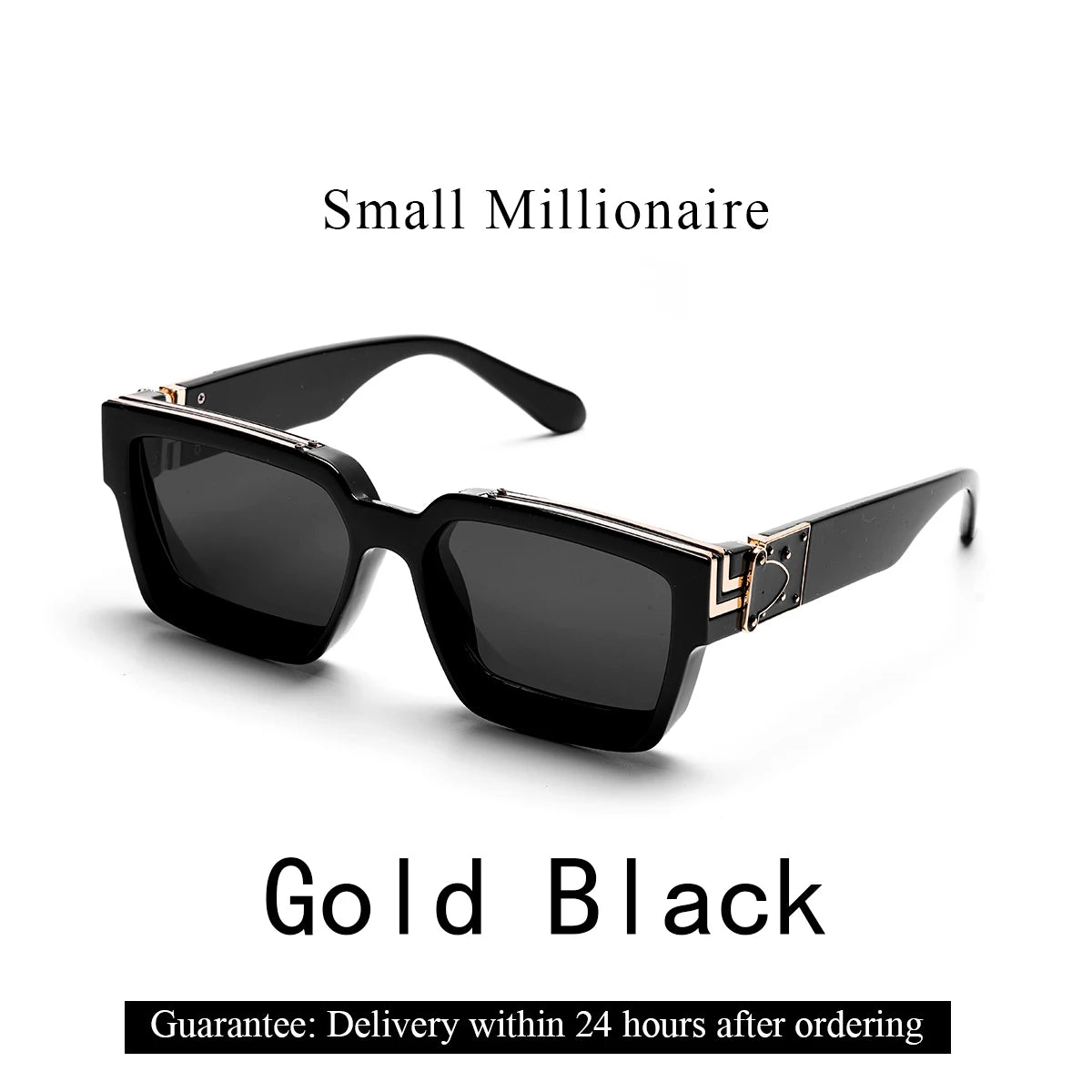 Retro Black Millionaire Shades Luxury Sunglasses 2025 for Men Designer Famous Brand Square Sun Glasses Man Women Sunglass