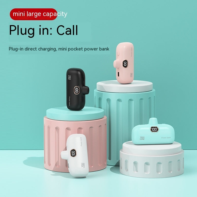 Pocket Wireless Capsule Power Bank Portable Fast Charge