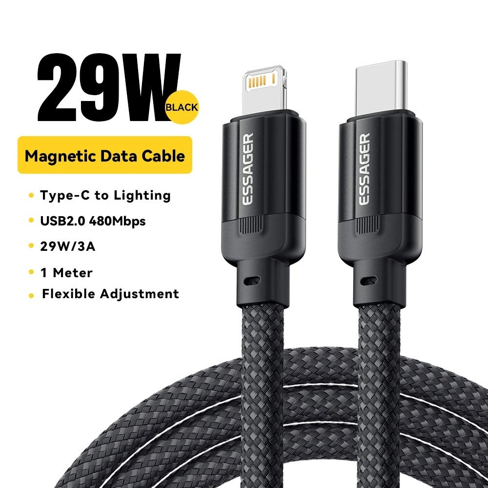 Magnetic Data Cable For Fast Charging PD29W 14V USB Type C