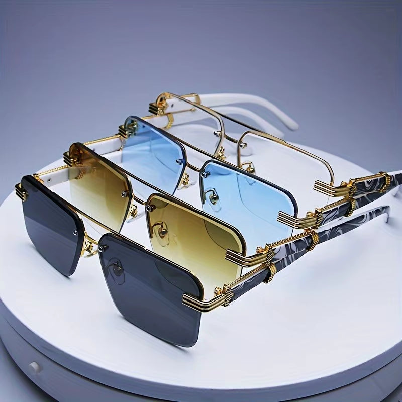 Fashion Rimless Sunglasses Men Women Populare Frameless Sun Glasses Male Female Classic Small Square Summer Traveling Shades