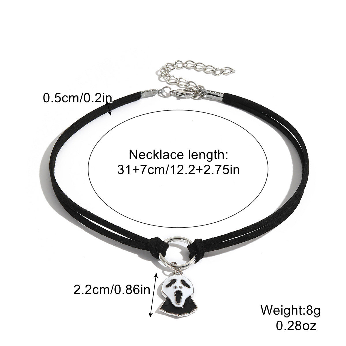 Halloween Necklace Bat Ghost Skull Pumpkin Spider Pendant Jewelry Accessories