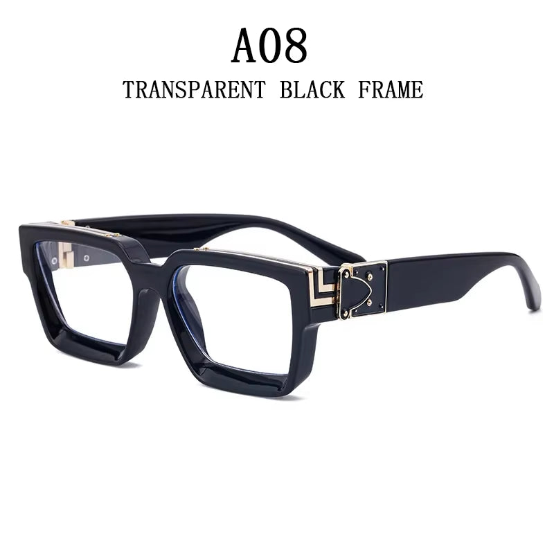 Millionaire Sunglasses for Men Vintage Square Fashion Glasses Luxury Retro Sunglasses Women Trending Punk Gafas De Sol Lentes