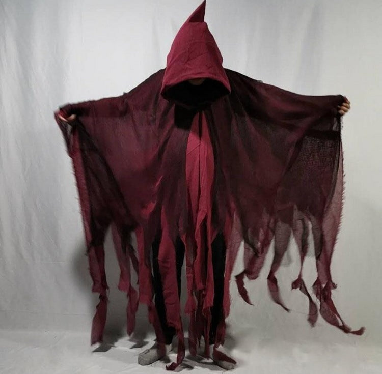 Halloween Zombie Skull Cloak Costume Scary Cosplay Props Party Clothing