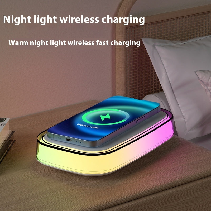Smart Phone Wireless Charger Night Lamp 15W Fast Charging
