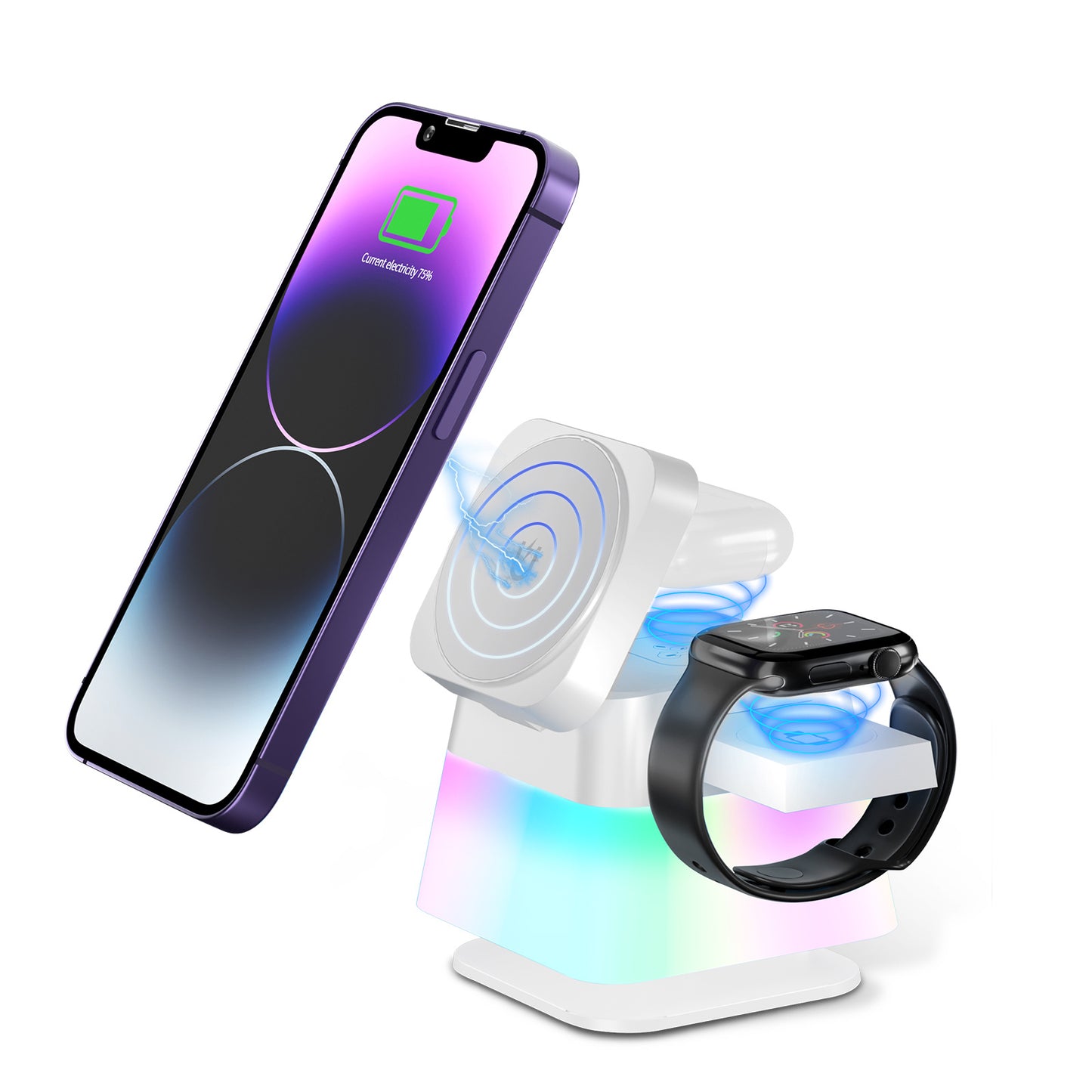 4 In 1 Rotatable Magnetic Wireless Charger Stand for iPhone
